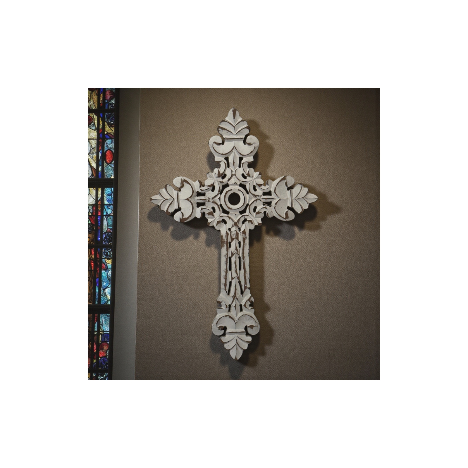 San Raul Wall Cross-White Wash